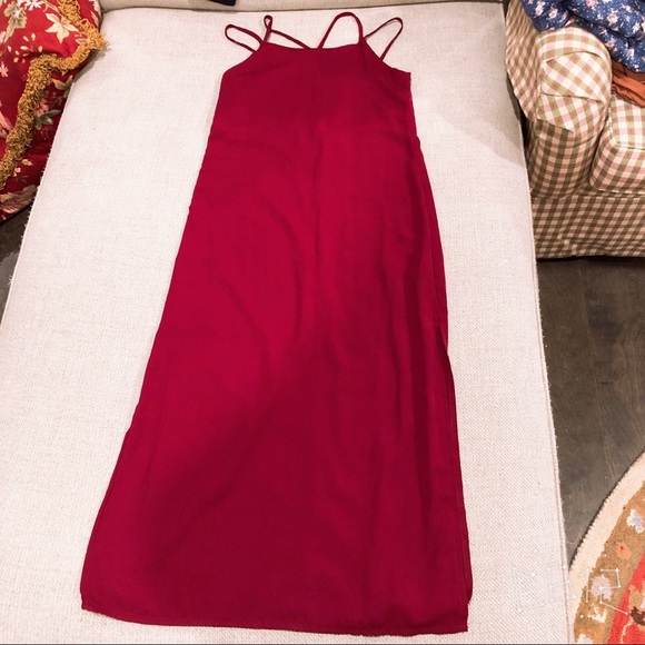 Red strip long dress. Bali Style, sexy and vintage - Picture 5 of 8